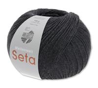 Frida's Wollhaus Lana Grossa 100 g Meilenweit 100 Seta Sockenwolle Merino Seide Garn 31 Farben (15 | Anthrazit)