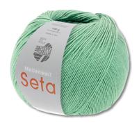 Frida's Wollhaus Lana Grossa 100 g Meilenweit 100 Seta Sockenwolle Merino Seide Garn 31 Farben (29 | Resedagrün)
