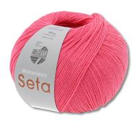 Frida's Wollhaus Lana Grossa 100 g Meilenweit 100 Seta Sockenwolle Merino Seide Garn 31 Farben (33 | Himbeerrot)