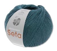 Frida's Wollhaus Lana Grossa 100 g Meilenweit 100 Seta Sockenwolle Merino Seide Garn 31 Farben (35 | Dunkles Blaugrün)