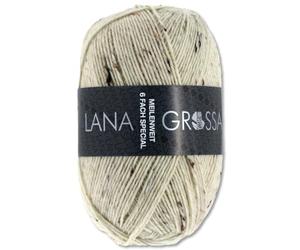 Frida's Wollhaus Lana Grossa 150 g Meilenweit 6-fach 150 Sockenwolle Stricken Garn 19 Farben (8817 | Rohweiß)