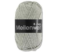 Frida's Wollhaus Lana Grossa 150 g Meilenweit 8-fach 150 Sockenwolle Stricken Garn 16 Farben (9564 | Hellgrau meliert)