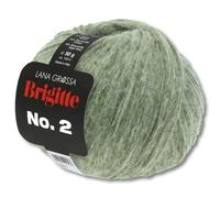 Frida's Wollhaus Lana Grossa 50 g Brigitte No. 2 Netzgarn Wolle Garn Alpaka Baumwolle 46 Farben (18 | Graugrün)