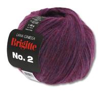 Frida's Wollhaus Lana Grossa 50 g Brigitte No. 2 Netzgarn Wolle Garn Alpaka Baumwolle 46 Farben (34 | Aubergine)