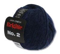 Frida's Wollhaus Lana Grossa 50 g Brigitte No. 2 Netzgarn Wolle Garn Alpaka Baumwolle 46 Farben (5 | Nachtblau)