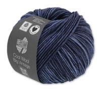 Frida's Wollhaus Lana Grossa 50 g Cool Wool Big Vintage Wolle Garn Merino Stricken 10 Farben (7166 | Dunkelblau)