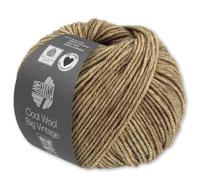 Frida's Wollhaus Lana Grossa 50 g Cool Wool Big Vintage Wolle Garn Merino Stricken 16 Farben (7182 | Sandbeige)