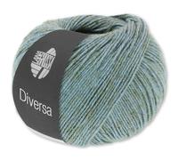 Frida's Wollhaus Lana Grossa 50 g Diversa Wolle Baumwoll-Mischgarn Mélange-Effekt 14 Farben (08 | Graublau)