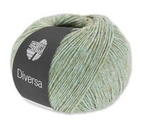 Frida's Wollhaus Lana Grossa 50 g Diversa Wolle Baumwoll-Mischgarn Mélange-Effekt 14 Farben (09 | Mint)