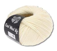 Frida's Wollhaus Lana Grossa 50g Cool Wool Big Merinowolle Wolle Garn Häkeln Stricken 24 Farben (601 | Rohweiß)