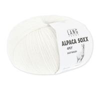 Frida's Wollhaus Lang Yarns 100 g Alpaca Soxx 4-fach Wolle Stricken Alpaka Easywash 64 Farben (002 | Weiß)