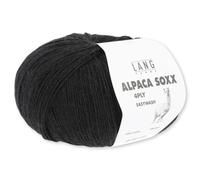 Frida's Wollhaus Lang Yarns 100 g Alpaca Soxx 4-fach Wolle Stricken Alpaka Easywash 64 Farben (004 | Schwarz)