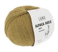Frida's Wollhaus Lang Yarns 100 g Alpaca Soxx 4-fach Wolle Stricken Alpaka Easywash 64 Farben (014 | Gelb Mélange)