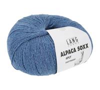 Frida's Wollhaus Lang Yarns 100 g Alpaca Soxx 4-fach Wolle Stricken Alpaka Easywash 64 Farben (020 | Hellblau Mélange)
