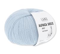 Frida's Wollhaus Lang Yarns 100 g Alpaca Soxx 4-fach Wolle Stricken Alpaka Easywash 64 Farben (021 | Hellblau)