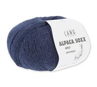 Frida's Wollhaus Lang Yarns 100 g Alpaca Soxx 4-fach Wolle Stricken Alpaka Easywash 64 Farben (025 | Navy)