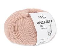 Frida's Wollhaus Lang Yarns 100 g Alpaca Soxx 4-fach Wolle Stricken Alpaka Easywash 64 Farben (028 | Lachs)
