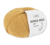 Frida's Wollhaus Lang Yarns 100 g Alpaca Soxx 4-fach Wolle Stricken Alpaka Easywash 64 Farben (050 | Ocker)
