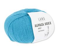 Frida's Wollhaus Lang Yarns 100 g Alpaca Soxx 4-fach Wolle Stricken Alpaka Easywash 64 Farben (079 | Türkis)