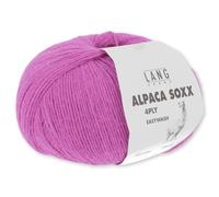 Frida's Wollhaus Lang Yarns 100 g Alpaca Soxx 4-fach Wolle Stricken Alpaka Easywash 64 Farben (085 | Pink)