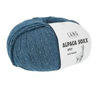 Frida's Wollhaus Lang Yarns 100 g Alpaca Soxx 4-fach Wolle Stricken Alpaka Easywash 64 Farben (088 | Petrol Mélange)