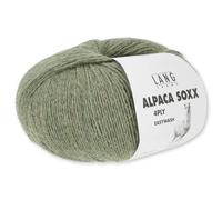 Frida's Wollhaus Lang Yarns 100 g Alpaca Soxx 4-fach Wolle Stricken Alpaka Easywash 64 Farben (097 | Hellolive Mélange)