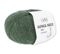 Frida's Wollhaus Lang Yarns 100 g Alpaca Soxx 4-fach Wolle Stricken Alpaka Easywash 64 Farben (098 | Olive Mélange)
