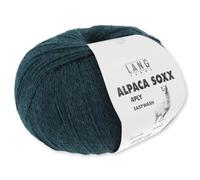 Frida's Wollhaus Lang Yarns 100 g Alpaca Soxx 4-fach Wolle Stricken Alpaka Easywash 64 Farben (188 | Petrol Dunkel Mélange)