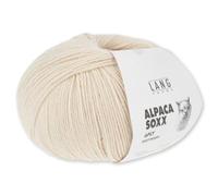 Frida's Wollhaus Lang Yarns 150 g Alpaca Soxx 6-fach Wolle Stricken Alpaka Easywash 36 Farben (002 | Creme)