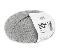 Frida's Wollhaus Lang Yarns 150 g Alpaca Soxx 6-fach Wolle Stricken Alpaka Easywash 36 Farben (003 | Hellgrau)