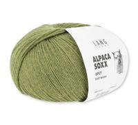 Frida's Wollhaus Lang Yarns 150 g Alpaca Soxx 6-fach Wolle Stricken Alpaka Easywash 36 Farben (017 | Grün mélange)