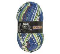 Frida's Wollhaus Opal 100 g Hundertwasser Sockenwolle 4-fach Strümpfe Socken Stricken 24 Farben (1437 | Singender Dampfer in Ultramarin III)
