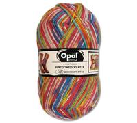 Frida's Wollhaus Opal 100 g Hundertwasser Sockenwolle 4-fach Strümpfe Socken Stricken 32 Farben (4054 | Abschied aus Afrika)