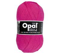 Frida's Wollhaus Opal 100 g Uni 4-fach Sockengarn Strümpfe Stricken filzfrei Wolle 35 Farben (5194 | Pink)