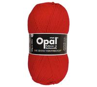 Frida's Wollhaus Opal 150 g Uni 6-fach Sockenwolle Strümpfe Stricken Einfarbig 9 Farben (7900 | Rot)
