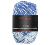 Frida's Wollhaus Pro Lana 100 g Fjord Norweger-Muster Farbverlaufswolle Stricken Garn 14 Farben (84 | Blau-grau-weiß)