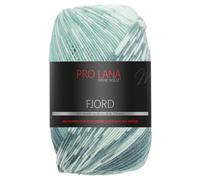 Frida's Wollhaus Pro Lana 100 g Fjord Norweger-Muster Farbverlaufswolle Stricken Garn 14 Farben (85 | Mint-petrol-weiß)