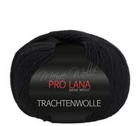Frida's Wollhaus Pro Lana 100 g Trachtenwolle Schurwolle Stricken Häkeln Garn Wolle 15 Farben (99 | Schwarz)
