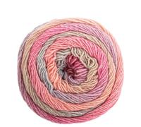 Frida's Wollhaus Pro Lana 150 g Diamant Stricken Häkeln Farbverlaufswolle Multicolorgarn Wolle 15 Farben (93 | Rosa-apricot-grau)