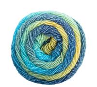 Frida's Wollhaus Pro Lana 150 g Diamant Stricken Häkeln Farbverlaufswolle Multicolorgarn Wolle 15 Farben (90 | Blau-türkis-gelb)