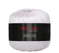 Frida's Wollhaus Pro Lana 25 g Arista Häkelgarn Effektgarn Glitzergarn Lurexgarn weich 12 Farben (304 | Weiß)