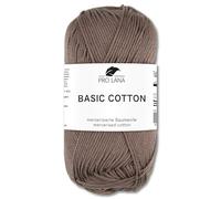 Frida's Wollhaus Pro Lana 50 g Basic Cotton Baumwolle Stricken Häkeln Wolle Basic-Garn 64 Farben (18 | Mausgrau)