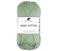 Frida's Wollhaus Pro Lana 50 g Basic Cotton Baumwolle Stricken Häkeln Wolle Basic-Garn 64 Farben (62 | Hellolive)