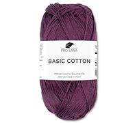 Frida's Wollhaus Pro Lana 50 g Basic Cotton Baumwolle Stricken Häkeln Wolle Garn Basic-Garn 105 Farben (249 | Burgund)