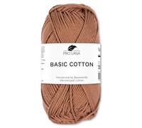 Frida's Wollhaus Pro Lana 50 g Basic Cotton Baumwolle Stricken Häkeln Wolle Garn Basic-Garn 105 Farben (218 | Nougat)