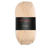 Frida's Wollhaus Pro Lana 50 g Star Stricken Häkeln Wolle Garn weich pflegeleicht 39 Farben (04 | Beige)
