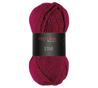 Frida's Wollhaus Pro Lana 50 g Star Stricken Häkeln Wolle Garn weich pflegeleicht 39 Farben (32 | Bordeaux)