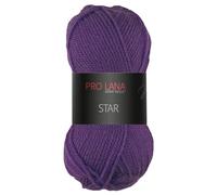 Frida's Wollhaus Pro Lana 50 g Star Stricken Häkeln Wolle Garn weich pflegeleicht 39 Farben (48 | Brombeere)