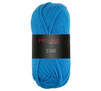 Frida's Wollhaus Pro Lana 50 g Star Stricken Häkeln Wolle Garn weich pflegeleicht 39 Farben (54 | Mittelblau)