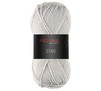 Frida's Wollhaus Pro Lana 50 g Star Stricken Häkeln Wolle Garn weich pflegeleicht 39 Farben (90 | Hellgrau)